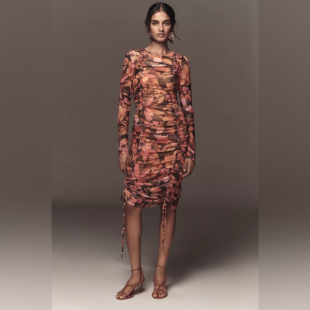 Farm Rio Ruched Midi Dress - Picture 2 of 3